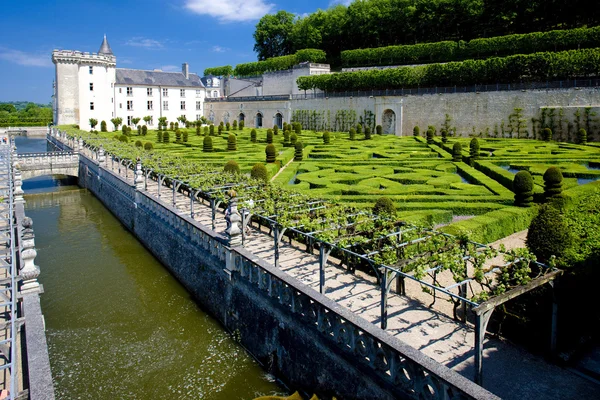Villandry Castle with garden, Indre-et-Loire, Centre, France — Stock Photo, Image