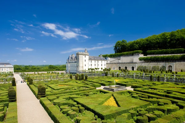 Замок Вилландри с садом, Инфель-э-Луара, Центр, Франция — стоковое фото