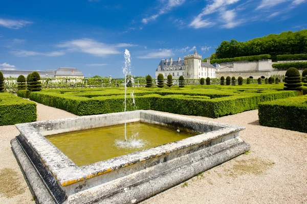 Villandry 的城堡与花园、 德尔-et-卢瓦尔、 中心、 法国 — 图库照片