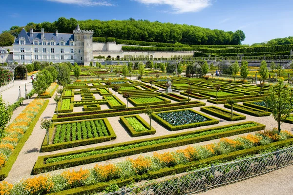 Dorfschloss mit Garten, indre-et-loire, Zentrum, Frankreich — Stockfoto