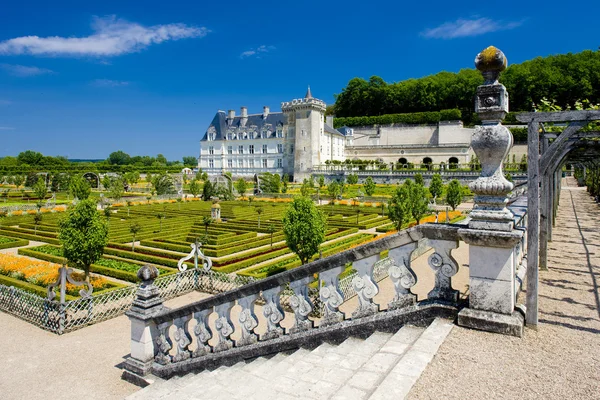 Villandry vártól helyezkedik el a kertben, indre-et-loire, központ, Franciaország — Stock Fotó