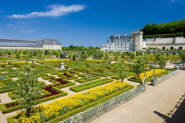 Kasteel van Villandry met tuin, indre-et-loire, centre, Frankrijk — Stockfoto