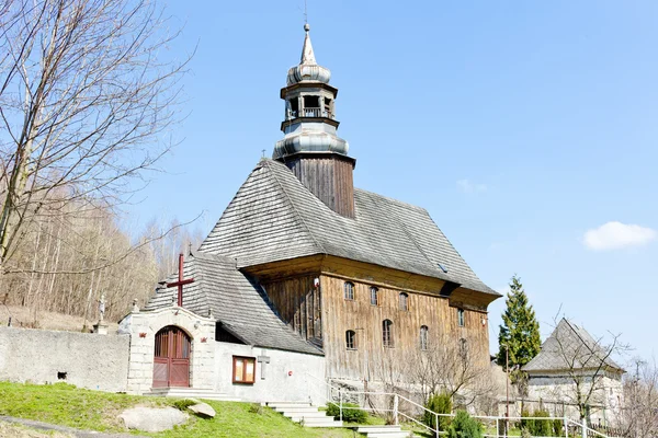 Ahşap kilise, nowa bystrzyca, Polonya — Stok fotoğraf