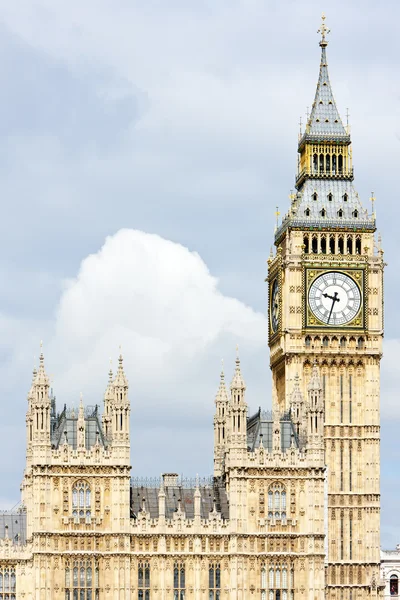 Husen i parlamentet och big ben, london, Storbritannien — Stockfoto