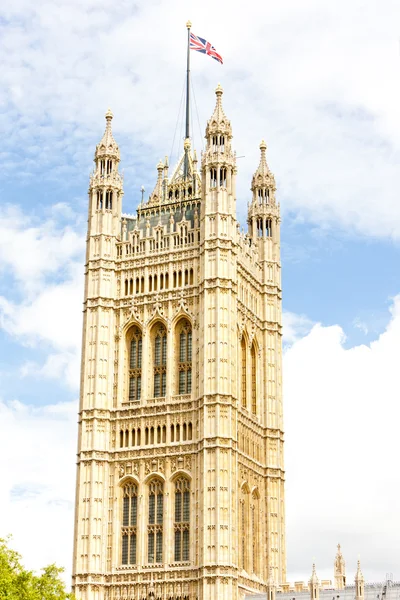 Башня Виктория, Вестминстерский дворец, Лондон, Великобритания — стоковое фото