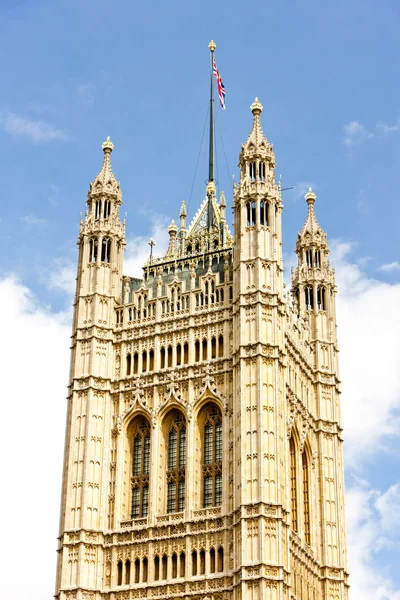 Victoria tower, westminster palace, Londen, Groot-Brittannië — Stockfoto