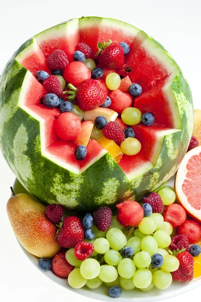 Salada de fruto em melão de água — Fotografia de Stock