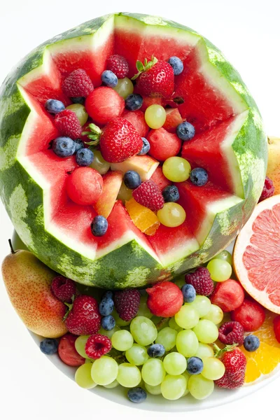 Salada de fruto em melão de água — Fotografia de Stock
