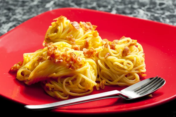 Спагетті карбонара — стокове фото