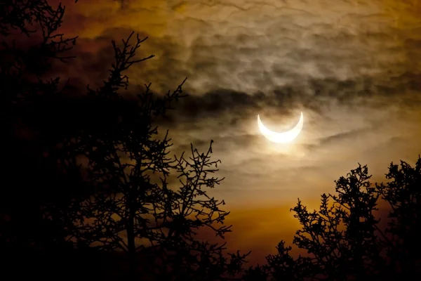 日食、2011 年 1 月 4 日 — ストック写真