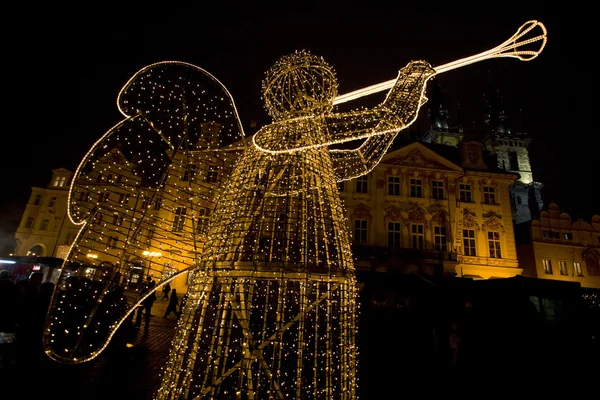 Altstadtplatz in der Weihnachtszeit, Prag, Tschechische Republik — Stockfoto