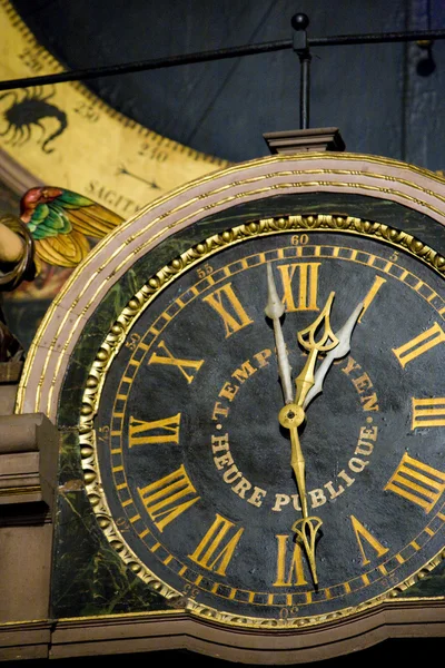Dettaglio dell'orologeria nella Cattedrale di Notre Dame, Strasburgo, Alsazia , — Foto Stock
