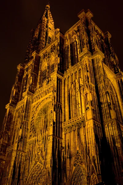 Katedrála notre dame, Štrasburk, Alsasko, Francie — Stock fotografie