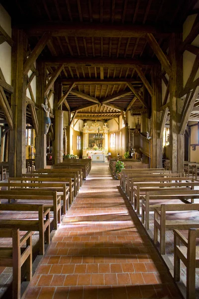 Interior of church in Outines, Champagne, France — Stock Photo, Image