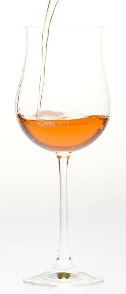 Copa de vino con vino rosado — Foto de Stock