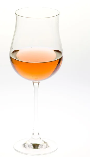 Verre à vin avec vin rosé — Photo
