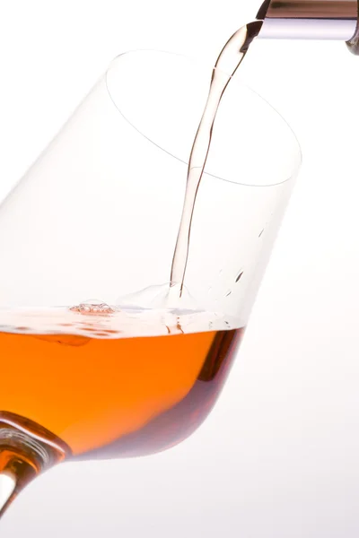 Weinglas mit Roséwein — Stockfoto