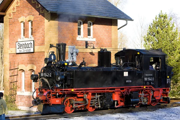 증기 기차, Steinbach-Johstadt, 독일 — 스톡 사진