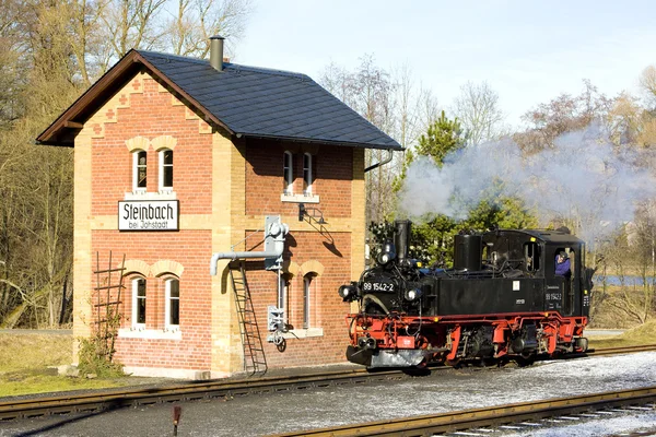 Steam locomotive, Steinbach - Jöhstadt, Germany — Zdjęcie stockowe