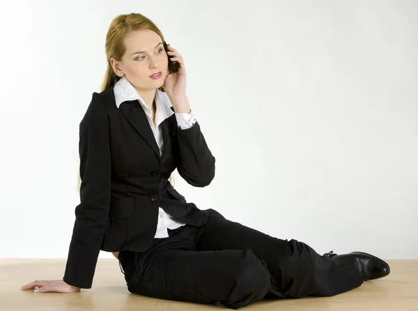 Telefonare alla donna d'affari — Foto Stock