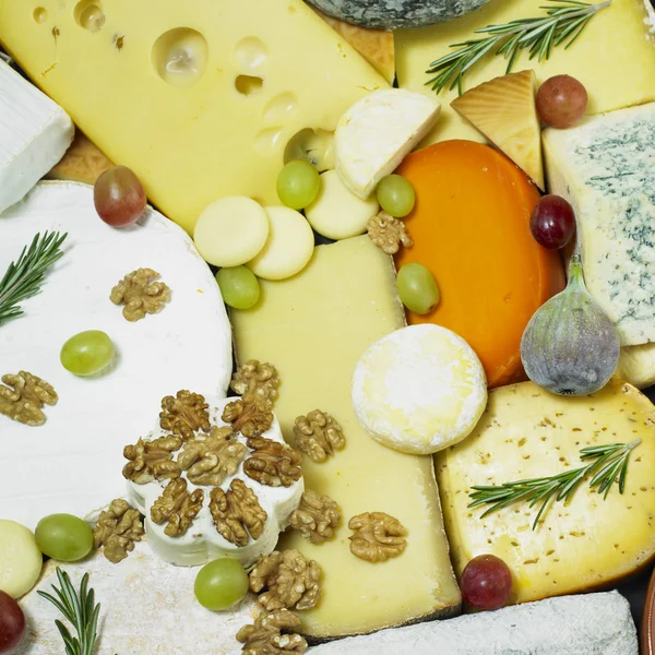 チーズは果物と共に生きています — ストック写真