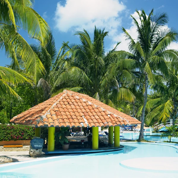 酒店的游泳池、 巴拉德罗、 古巴 — 图库照片