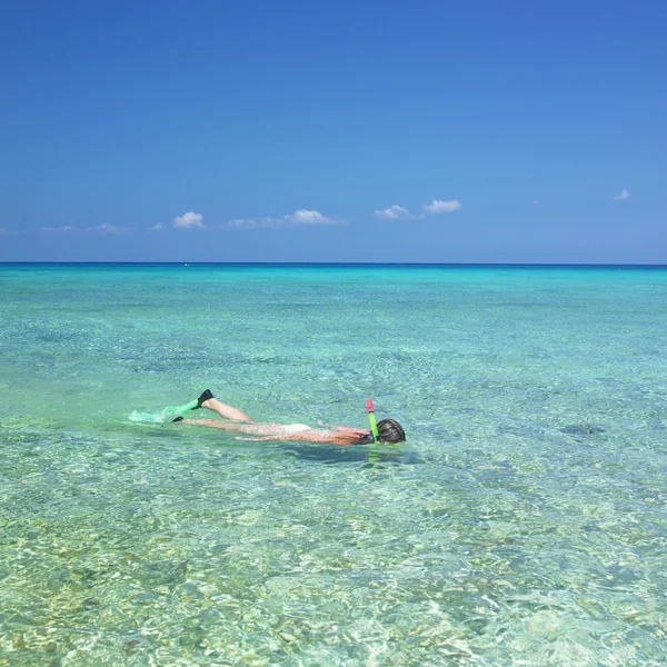 Snorkeling, Maria la Gorda, Pinar del Rio Province, Cuba — Stock Photo, Image