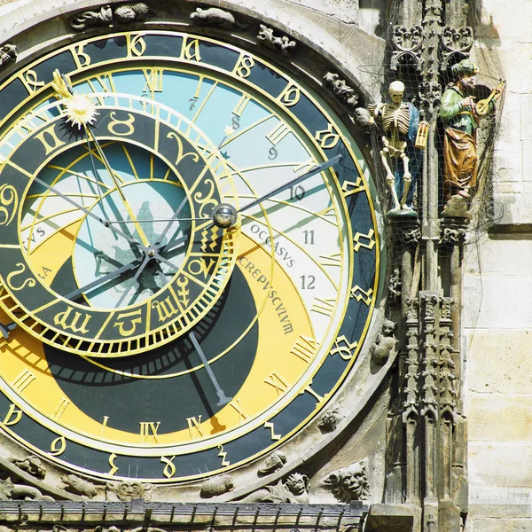 Detail horloge, stará radnice, Praha, Česká republika — Stock fotografie
