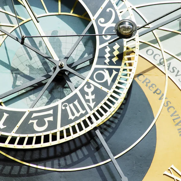 Detalle de Horloge, Old Town Hall, Praga, República Checa — Foto de Stock