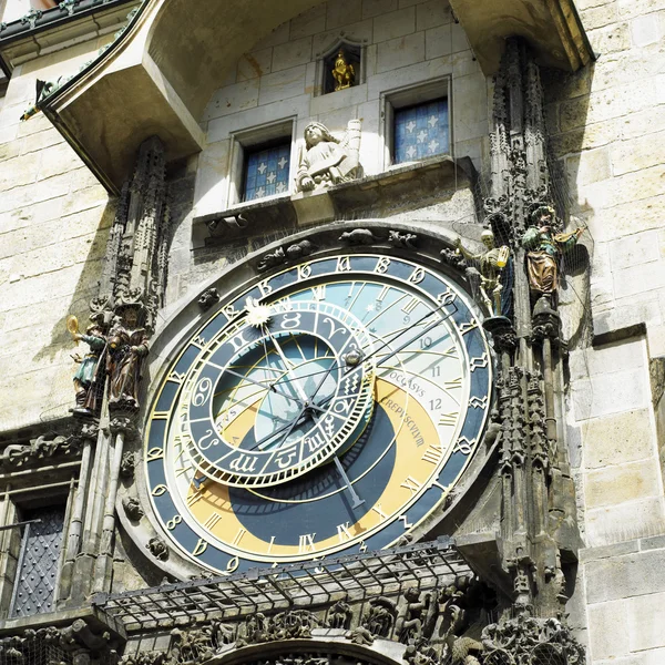 Horloge, oude stadhuis, Praag, Tsjechië — Stockfoto