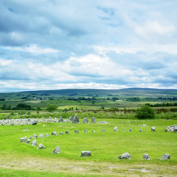 Kő körök, Beaghmore, County Tyrone, Észak-Írország — Stock Fotó
