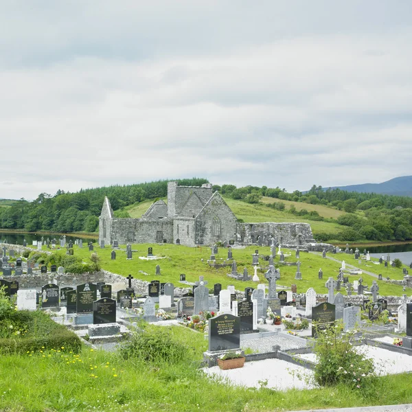 Ruiny opatství burrishoole, county mayo, Irsko — Stock fotografie