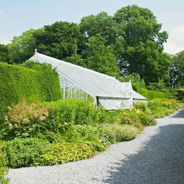Växthusgaser, birr castle trädgårdar, grevskapet offaly, Irland — Stockfoto