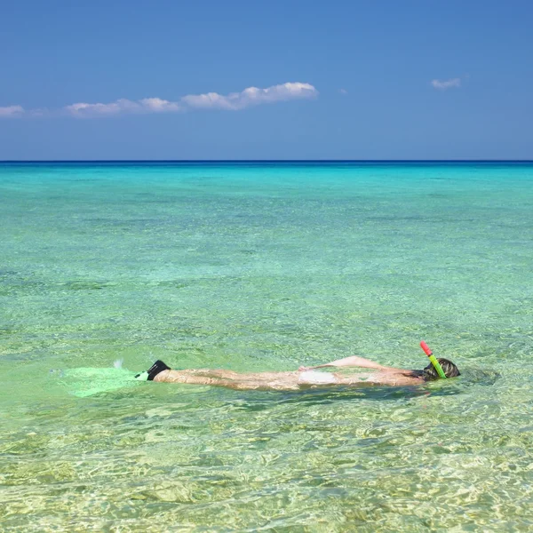 Snorkeling, Maria la Gorda, Pinar del Rio Province, Cuba Stock Photo