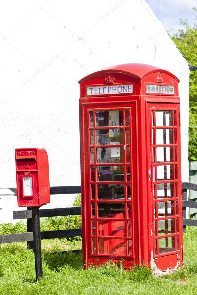Telephone booth and letter box, Scotland