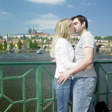 Couple in Prague, Czech Republic clipart