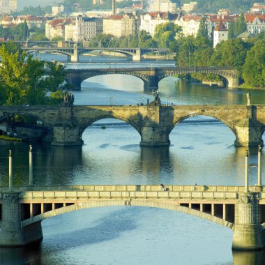 Bridges, Prague, Czech Republic clipart