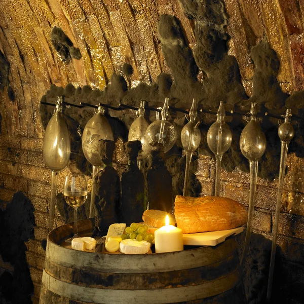 Вино натюрморт, Biza винный завод, Cejkovice, Чехия — стоковое фото