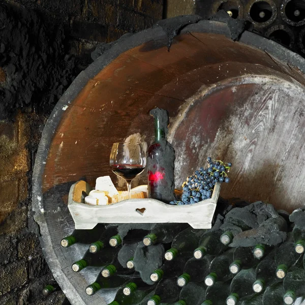 Şarap natürmort, İbiza şaraphane, cejkovice, Çek Cumhuriyeti — Stok fotoğraf