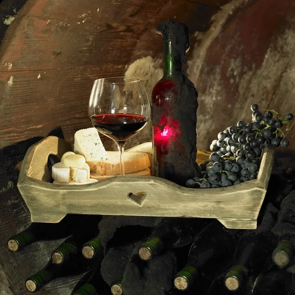 Víno zátiší, vinařství biza roku, cejkovice, Česká republika — Stock fotografie