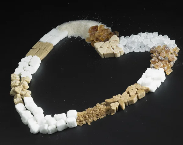 설탕 심장 — 스톡 사진