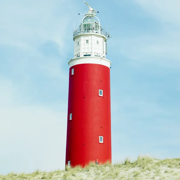 Deniz feneri, bir de cocksdorp, texel Adası, Hollanda — Stok fotoğraf