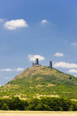 kalıntıları hazmburk Kalesi, ceske stredohori, Çek Cumhuriyeti