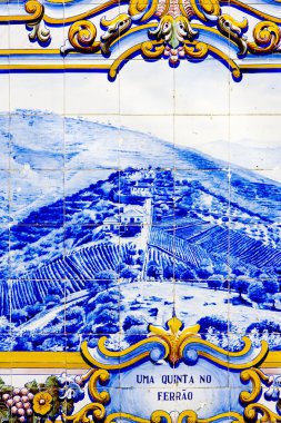 çini (azulejos) tren istasyonu pinhao, douro valley, por