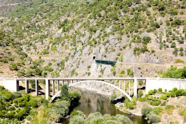 Demiryolu ve karayolu viyadük douro Valley, Portekiz