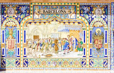 fayans boyama, İspanyol Meydanı (plaza de espana), Sevilla, andalu