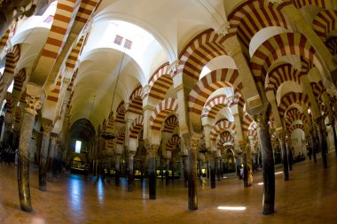 Interior of Mosque-Cathedral, Cordoba, Andalusia, Spain clipart