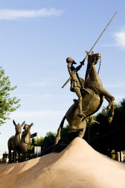 Statue of Don Quijote, Campo de Criptana, Castile-La Mancha, Spa clipart