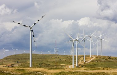 Wind turbines, Aragon, Spain clipart