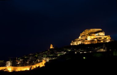 Morella gece, comunidad valenciana, İspanya